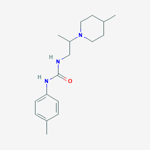 molecular formula C17H27N3O B12160886 3-(4-Methylphenyl)-1-[2-(4-methylpiperidin-1-yl)propyl]urea 
