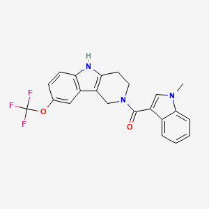 molecular formula C22H18F3N3O2 B12160921 (1-methyl-1H-indol-3-yl)[8-(trifluoromethoxy)-1,3,4,5-tetrahydro-2H-pyrido[4,3-b]indol-2-yl]methanone 