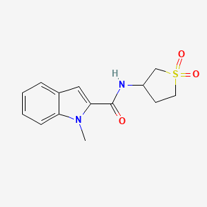 molecular formula C14H16N2O3S B12160971 N-(1,1-dioxidotetrahydrothiophen-3-yl)-1-methyl-1H-indole-2-carboxamide 
