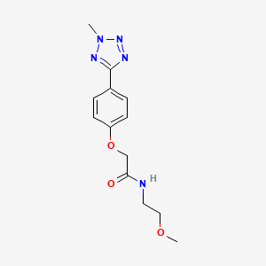 molecular formula C13H17N5O3 B12161049 N-(2-methoxyethyl)-2-[4-(2-methyl-2H-tetrazol-5-yl)phenoxy]acetamide 