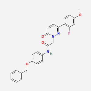 molecular formula C26H22FN3O4 B12161058 N-[4-(benzyloxy)phenyl]-2-[3-(2-fluoro-4-methoxyphenyl)-6-oxopyridazin-1(6H)-yl]acetamide 