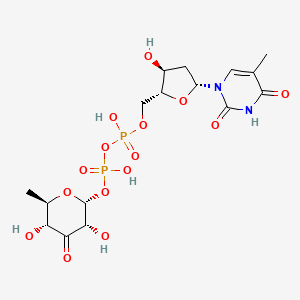 molecular formula C16H24N2O15P2 B1216110 dTDP-3-dehydro-6-deoxy-alpha-D-glucose 