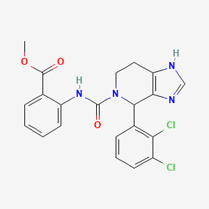molecular formula C21H18Cl2N4O3 B12161125 methyl 2-({[4-(2,3-dichlorophenyl)-3,4,6,7-tetrahydro-5H-imidazo[4,5-c]pyridin-5-yl]carbonyl}amino)benzoate 