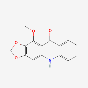 molecular formula C15H11NO4 B1216116 Evoxanthidine CAS No. 668-35-9