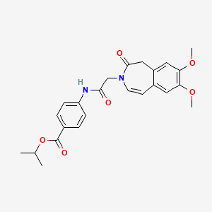 molecular formula C24H26N2O6 B12161211 propan-2-yl 4-{[(7,8-dimethoxy-2-oxo-1,2-dihydro-3H-3-benzazepin-3-yl)acetyl]amino}benzoate 