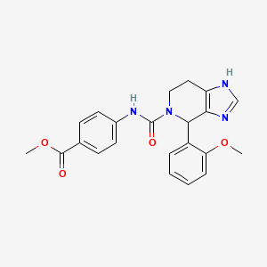 molecular formula C22H22N4O4 B12161229 methyl 4-({[4-(2-methoxyphenyl)-3,4,6,7-tetrahydro-5H-imidazo[4,5-c]pyridin-5-yl]carbonyl}amino)benzoate 