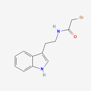 molecular formula C12H13BrN2O B1216127 2-bromo-N-[2-(1H-indol-3-yl)ethyl]acetamide 