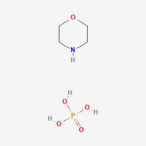 molecular formula C4H12NO5P B1216129 Morpholine, phosphate CAS No. 63079-67-4