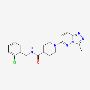 molecular formula C19H21ClN6O B12161346 N-(2-chlorobenzyl)-1-(3-methyl[1,2,4]triazolo[4,3-b]pyridazin-6-yl)piperidine-4-carboxamide 