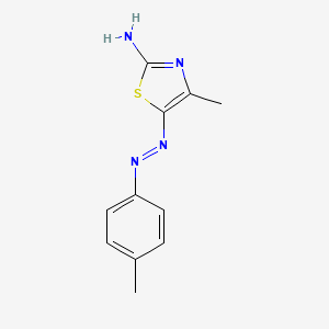 molecular formula C11H12N4S B12161356 (5E)-4-Methyl-5-[2-(4-methylphenyl)hydrazinylidene]-1,3-thiazol-2(5H)-imine CAS No. 33174-94-6