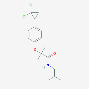molecular formula C17H23Cl2NO2 B12161393 2-[4-(2,2-dichlorocyclopropyl)phenoxy]-2-methyl-N-(2-methylpropyl)propanamide 