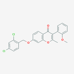 molecular formula C24H18Cl2O4 B12161422 7-[(2,4-dichlorobenzyl)oxy]-3-(2-methoxyphenyl)-2-methyl-4H-chromen-4-one 