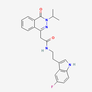molecular formula C23H23FN4O2 B12161515 N-[2-(5-fluoro-1H-indol-3-yl)ethyl]-2-[4-oxo-3-(propan-2-yl)-3,4-dihydrophthalazin-1-yl]acetamide 