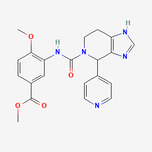 molecular formula C21H21N5O4 B12161537 methyl 4-methoxy-3-({[4-(pyridin-4-yl)-3,4,6,7-tetrahydro-5H-imidazo[4,5-c]pyridin-5-yl]carbonyl}amino)benzoate 