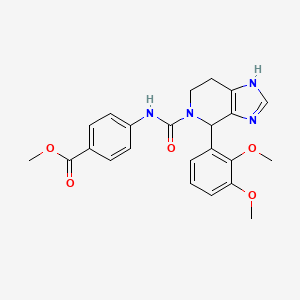 molecular formula C23H24N4O5 B12161544 methyl 4-(4-(2,3-dimethoxyphenyl)-4,5,6,7-tetrahydro-3H-imidazo[4,5-c]pyridine-5-carboxamido)benzoate 