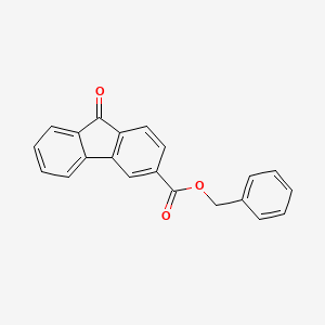 9-Oxo-3-fluorenecarboxylic acid (phenylmethyl) ester