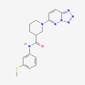 molecular formula C17H19N7OS B12161574 N-[3-(methylsulfanyl)phenyl]-1-(tetrazolo[1,5-b]pyridazin-6-yl)piperidine-3-carboxamide 