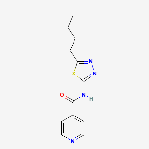 molecular formula C12H14N4OS B12161623 N-(5-butyl-1,3,4-thiadiazol-2-yl)pyridine-4-carboxamide 