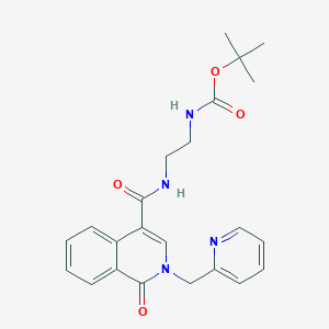 molecular formula C23H26N4O4 B12161624 Tert-butyl [2-({[1-oxo-2-(pyridin-2-ylmethyl)-1,2-dihydroisoquinolin-4-yl]carbonyl}amino)ethyl]carbamate 