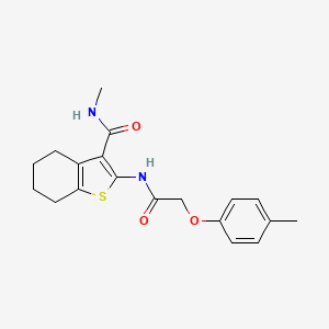 molecular formula C19H22N2O3S B12161672 N-methyl-2-[2-(4-methylphenoxy)acetamido]-4,5,6,7-tetrahydro-1-benzothiophene-3-carboxamide 