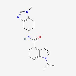 molecular formula C20H20N4O B12161685 N-(1-methyl-1H-benzimidazol-5-yl)-1-(propan-2-yl)-1H-indole-4-carboxamide 