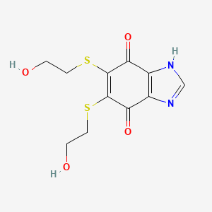 5,6-Bis[(2-hydroxyethyl)sulfanyl]benzimidazole-4,7-quinone