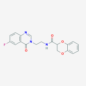 molecular formula C19H16FN3O4 B12161769 N-[2-(6-fluoro-4-oxoquinazolin-3(4H)-yl)ethyl]-2,3-dihydro-1,4-benzodioxine-2-carboxamide 