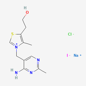 molecular formula C12H17ClIN4NaOS B1216178 Thiiodine CAS No. 53571-49-6
