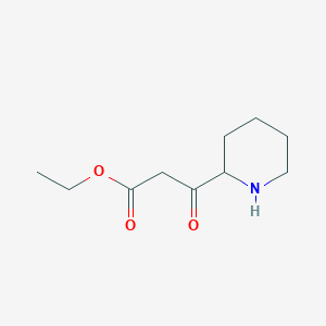 molecular formula C10H17NO3 B1216181 Ethyl 3-oxo-3-(piperidin-2-yl)propanoate CAS No. 77306-10-6