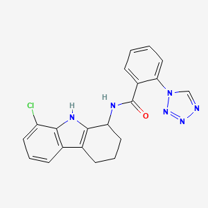 molecular formula C20H17ClN6O B12161828 N-(8-chloro-2,3,4,9-tetrahydro-1H-carbazol-1-yl)-2-(1H-tetrazol-1-yl)benzamide 