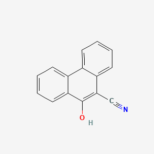 molecular formula C15H9NO B1216183 10-hydroxyphenanthrene-9-carbonitrile CAS No. 35061-93-9