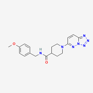 molecular formula C18H21N7O2 B12161861 N-(4-methoxybenzyl)-1-(tetrazolo[1,5-b]pyridazin-6-yl)piperidine-4-carboxamide 