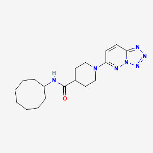 molecular formula C18H27N7O B12161888 N-cyclooctyl-1-(tetrazolo[1,5-b]pyridazin-6-yl)piperidine-4-carboxamide 