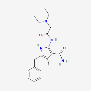 molecular formula C19H26N4O2 B1216189 Benzylcarbamyllidocaine CAS No. 72406-72-5