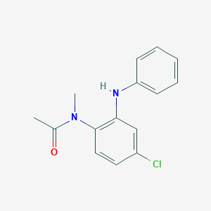 molecular formula C15H15ClN2O B121619 N-(2-Anilino-4-chlorophenyl)-N-methylacetamide CAS No. 75524-13-9
