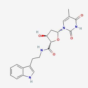 (2S,3S,5R)-3-hydroxy-N-[2-(1H-indol-3-yl)ethyl]-5-(5-methyl-2,4-dioxopyrimidin-1-yl)oxolane-2-carboxamide