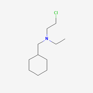 molecular formula C11H22ClN B1216200 N-Cyclohexylmethyl-N-ethyl-beta-chloroethylamine CAS No. 3772-64-3