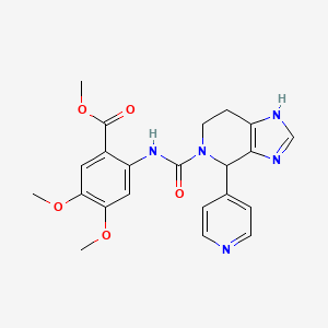 molecular formula C22H23N5O5 B12162047 methyl 4,5-dimethoxy-2-({[4-(pyridin-4-yl)-3,4,6,7-tetrahydro-5H-imidazo[4,5-c]pyridin-5-yl]carbonyl}amino)benzoate 