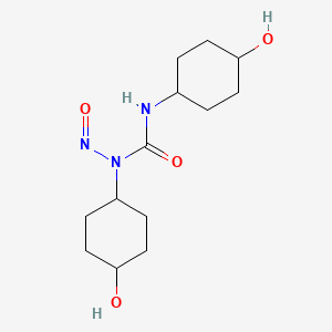 molecular formula C13H23N3O4 B1216208 N,N'-Bis(4-hydroxycyclohexyl)-N'-nitrosourea CAS No. 80413-77-0