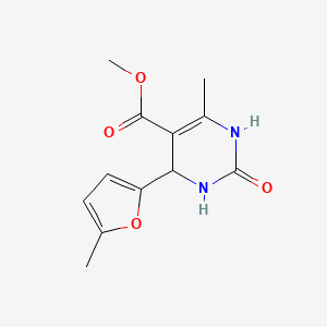 molecular formula C12H14N2O4 B12162090 Methyl 2-hydroxy-4-methyl-6-(5-methylfuran-2-yl)-1,6-dihydropyrimidine-5-carboxylate 