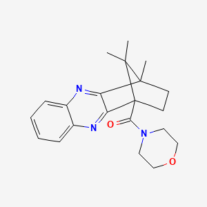 molecular formula C21H25N3O2 B12162098 morpholin-4-yl(4,11,11-trimethyl-3,4-dihydro-1,4-methanophenazin-1(2H)-yl)methanone 