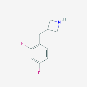 molecular formula C10H11F2N B121621 3-[(2,4-二氟苯基)甲基]氮杂环丁烷 CAS No. 937625-45-1