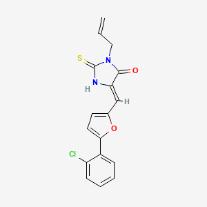 molecular formula C17H13ClN2O2S B12162149 (5Z)-5-{[5-(2-chlorophenyl)furan-2-yl]methylidene}-3-(prop-2-en-1-yl)-2-thioxoimidazolidin-4-one 