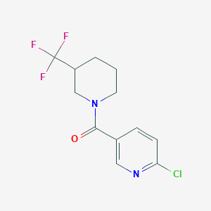 molecular formula C12H12ClF3N2O B12162239 2-Chloro-5-[3-(trifluoromethyl)piperidine-1-carbonyl]pyridine 