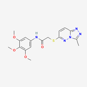 molecular formula C17H19N5O4S B12162382 2-[(3-methyl[1,2,4]triazolo[4,3-b]pyridazin-6-yl)sulfanyl]-N-(3,4,5-trimethoxyphenyl)acetamide 