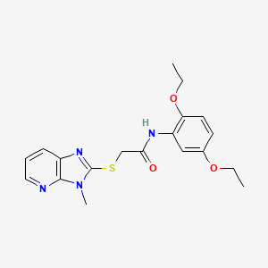 N-(2,5-diethoxyphenyl)-2-[(3-methyl-2-imidazo[4,5-b]pyridinyl)thio]acetamide
