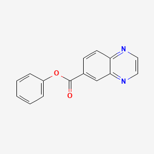 molecular formula C15H10N2O2 B1216246 6-Quinoxalinecarboxylic acid phenyl ester 