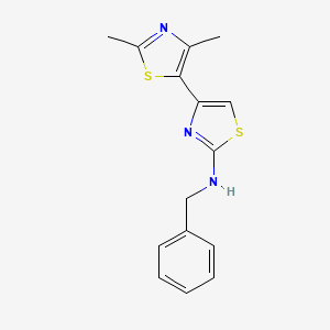 molecular formula C15H15N3S2 B1216248 4-(2,4-dimethyl-5-thiazolyl)-N-(phenylmethyl)-2-thiazolamine 
