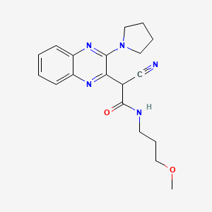 molecular formula C19H23N5O2 B1216250 2-cyano-N-(3-methoxypropyl)-2-[3-(1-pyrrolidinyl)-2-quinoxalinyl]acetamide 