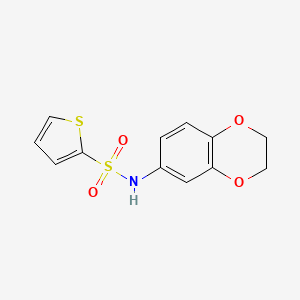 molecular formula C12H11NO4S2 B1216251 N-(2,3-dihydro-1,4-benzodioxin-6-yl)thiophene-2-sulfonamide 